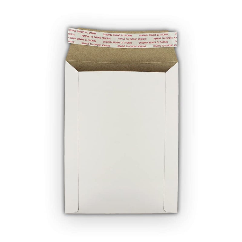 EcoSwift 5 EcoSwift 12.75 x 15 Rigid Photo Mailers Stay Flats White Cardboard Self Seal Envelopes 12.75x15 - Image 3